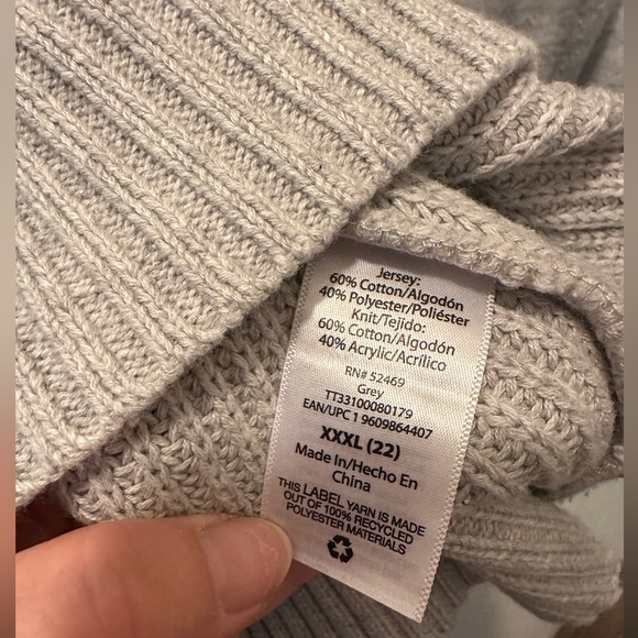 Time & Tru mixed media women’s hooded sweater - Picture 8 of 8